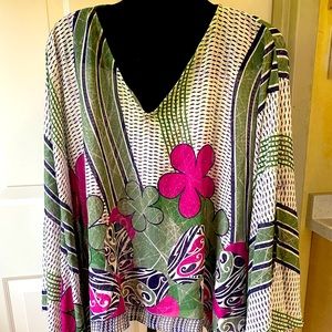 Women’s silky polyester tunic  blouses Made India